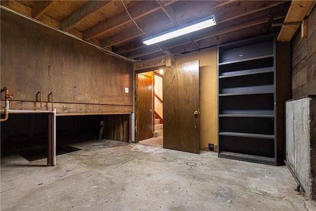 417 Privilege St, Woonsocket, RI 02895 - unfinished basement featuring stairway