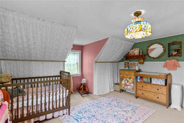 223 Chopmist Hill Rd, Glocester, RI 02814 - bedroom featuring carpet floors and a wainscoted wall