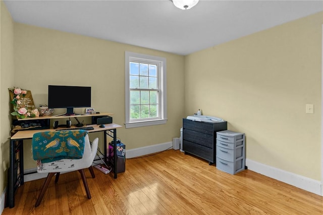 223 Chopmist Hill Rd, Glocester, RI 02814 - office area featuring light wood finished floors and baseboards
