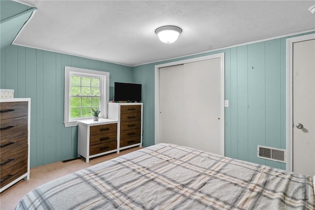223 Chopmist Hill Rd, Glocester, RI 02814 - carpeted bedroom featuring a closet and a decorative wall