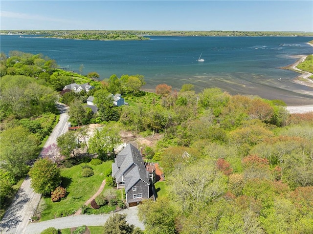 38 Westwind Dr, Jamestown, RI 02835 - aerial view of property and surrounding area with a large body of water