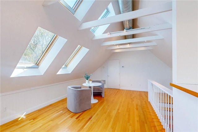 38 Westwind Dr, Jamestown, RI 02835 - additional living space with a skylight and hardwood / wood-style flooring
