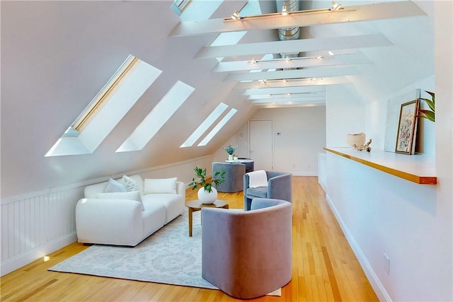 38 Westwind Dr, Jamestown, RI 02835 - living room featuring wood finished floors and a skylight