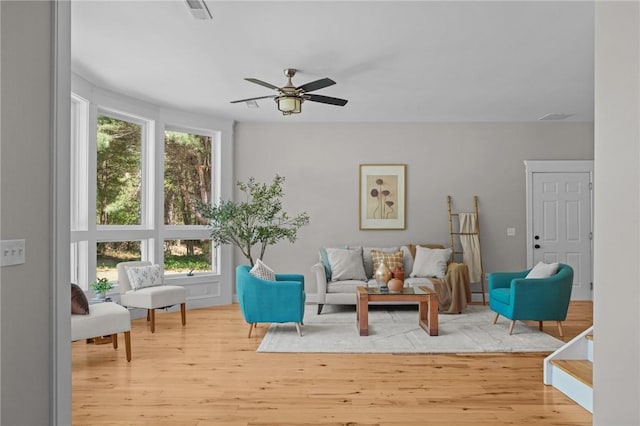 888 Plainfield Pike, Coventry, RI 02827 - sitting room featuring wood finished floors and a ceiling fan