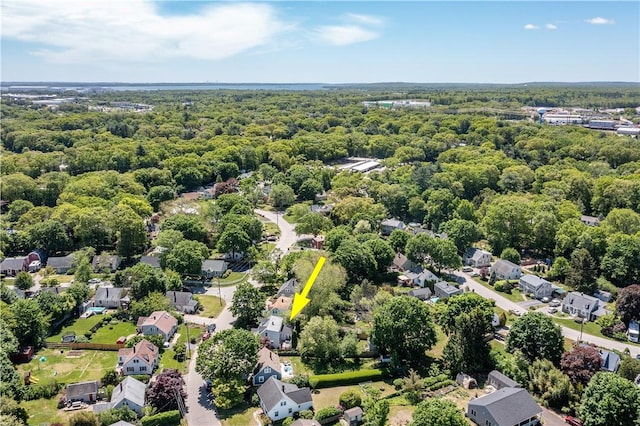 45 Nichols Rd, North Kingstown, RI 02852 - aerial view of residential area with a forest