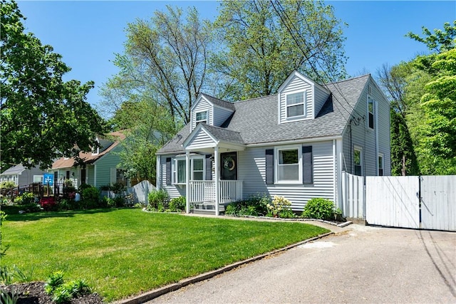 45 Nichols Rd, North Kingstown, RI 02852 - cape cod-style house with a gate, a shingled roof, and driveway