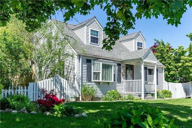 45 Nichols Rd, North Kingstown, RI 02852 - cape cod home featuring a shingled roof and covered porch