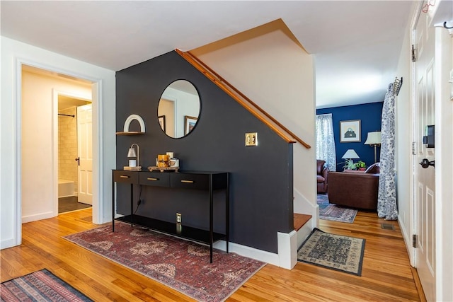 45 Nichols Rd, North Kingstown, RI 02852 - hallway with wood finished floors and baseboards