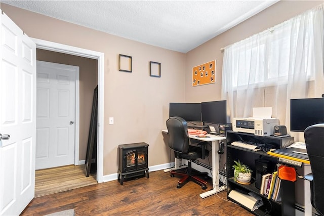 37 Boundary Ave, Providence, RI 02909 - home office featuring wood finished floors, a textured ceiling, and baseboards