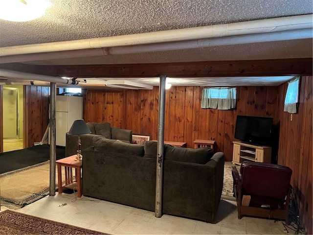 49 Nathaniel Ave, Pawtucket, RI 02860 - living area with wood walls and healthy amount of natural light