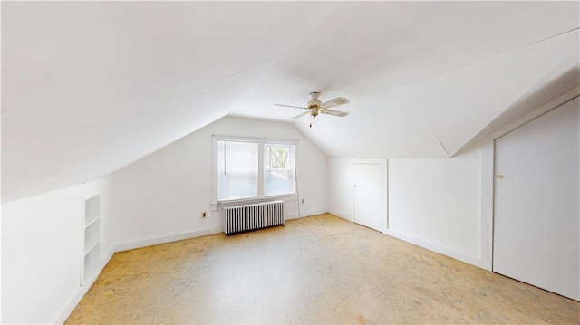 49 Nathaniel Ave, Pawtucket, RI 02860 - bonus room with radiator heating unit, vaulted ceiling, and ceiling fan