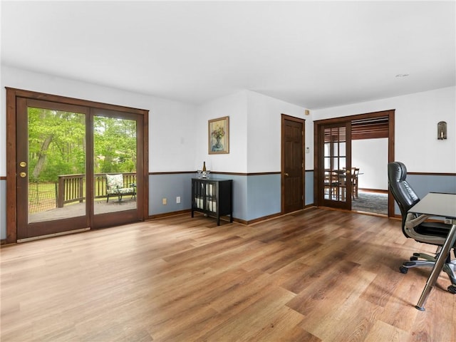 12 Rustic Acres Dr, Glocester, RI 02814 - unfurnished office with wood finished floors and baseboards
