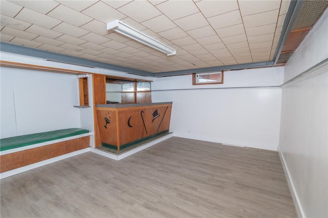 70 Enfield Ave, Providence, RI 02908 - below grade area featuring light wood-style floors and baseboards