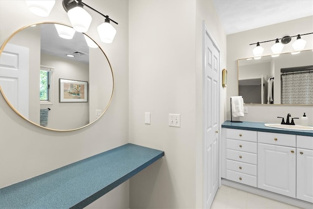 22 Dunedin St, Cranston, RI 02920 - full bath featuring vanity and tile patterned floors
