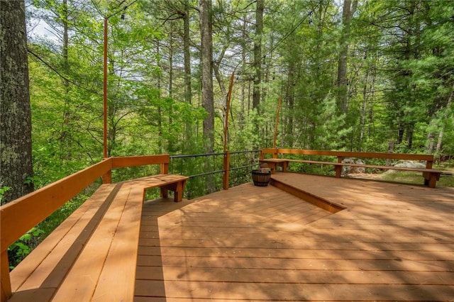 310 Old Coach Rd, Charlestown, RI 02813 - deck featuring a view of trees