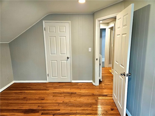 29 Arthur St, Warwick, RI 02888 - bonus room with hardwood / wood-style flooring, baseboards, and lofted ceiling