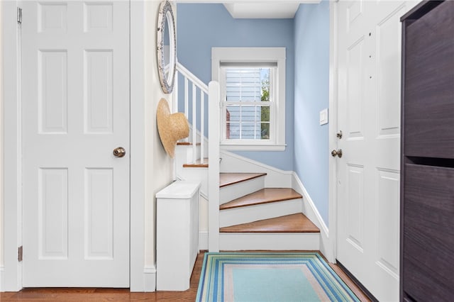 405 Eaton St, Providence, RI 02908 - stairway with baseboards