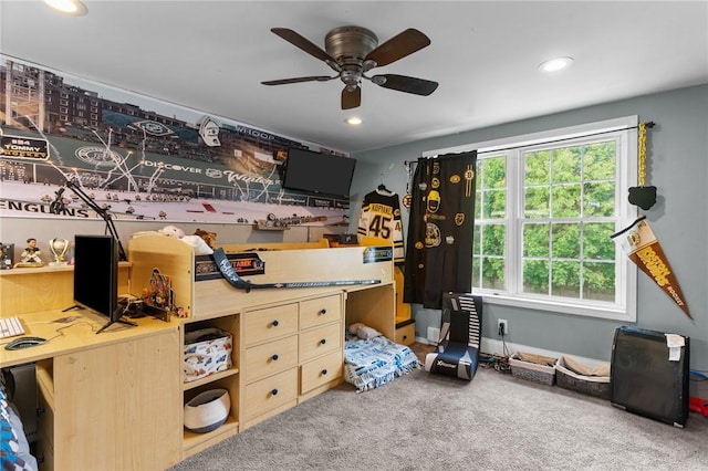95 George Arden Ave, Warwick, RI 02886 - carpeted office featuring ceiling fan and recessed lighting