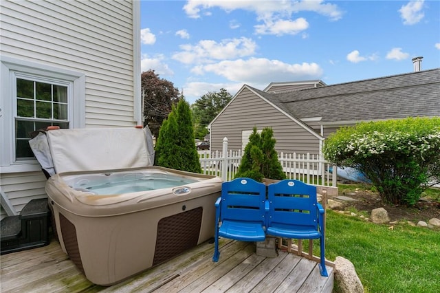 95 George Arden Ave, Warwick, RI 02886 - wooden terrace featuring a hot tub
