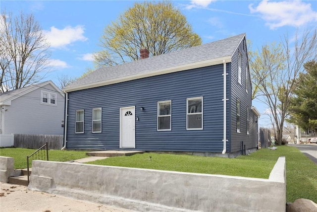 103 Pleasent St, Woonsocket, RI 02895 - view of front of property featuring a chimney and a shingled roof