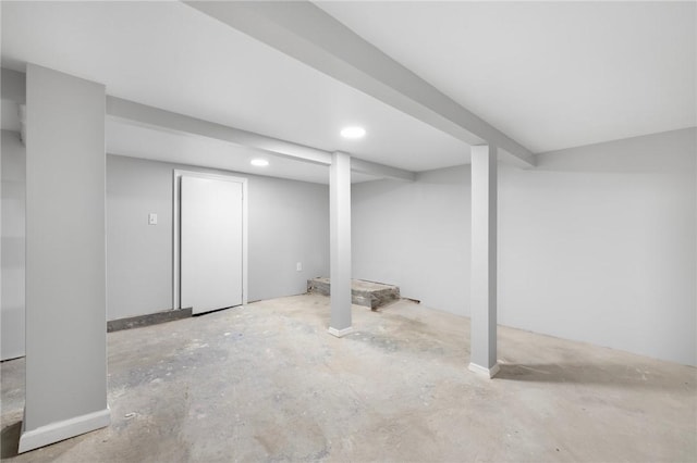 103 Pleasent St, Woonsocket, RI 02895 - finished basement with recessed lighting