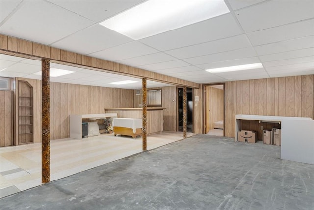 20 Loxley Rd, Providence, RI 02908 - finished below grade area with wood walls and a drop ceiling