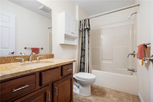 5 Enzo Dr, Coventry, RI 02816 - full bath with vanity, toilet, shower / bathtub combination with curtain, and tile patterned flooring