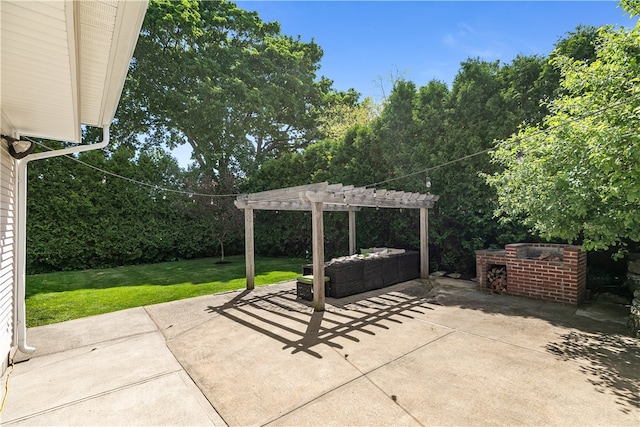 30 First School St, Bristol, RI 02809 - view of patio / terrace with a pergola and an outdoor living space