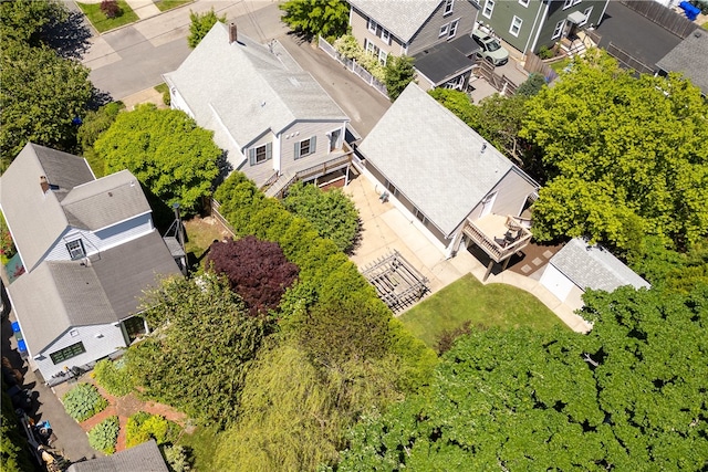 30 First School St, Bristol, RI 02809 - aerial perspective of suburban area