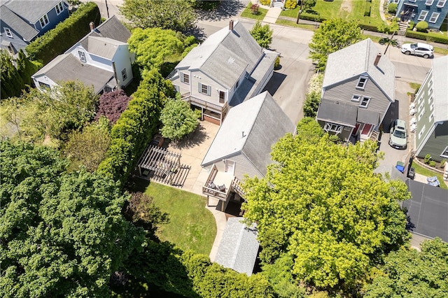 30 First School St, Bristol, RI 02809 - aerial perspective of suburban area