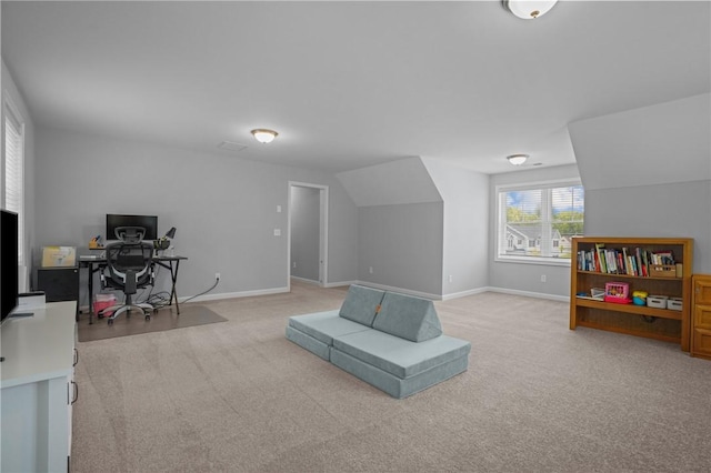 4 Overlook Cir, Coventry, RI 02816 - recreation room with light carpet, an office area, and baseboards
