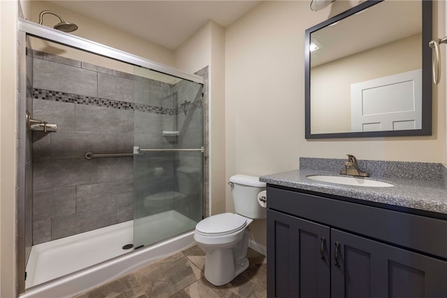 109 Chickadee Ln Unit A24, South Kingstown, RI 02879 - full bathroom with toilet, vanity, a stall shower, and baseboards