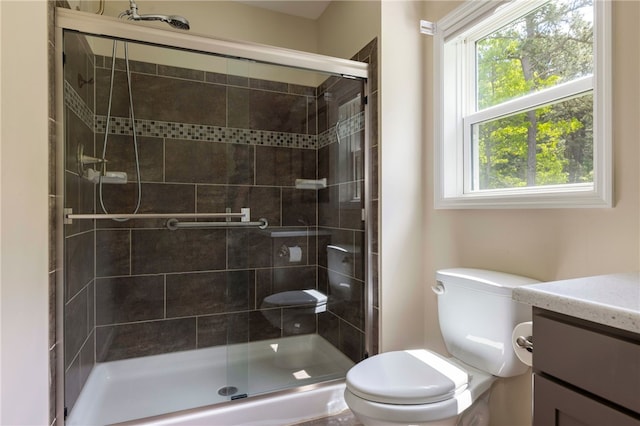 109 Chickadee Ln Unit A24, South Kingstown, RI 02879 - bathroom with vanity, toilet, and a shower stall