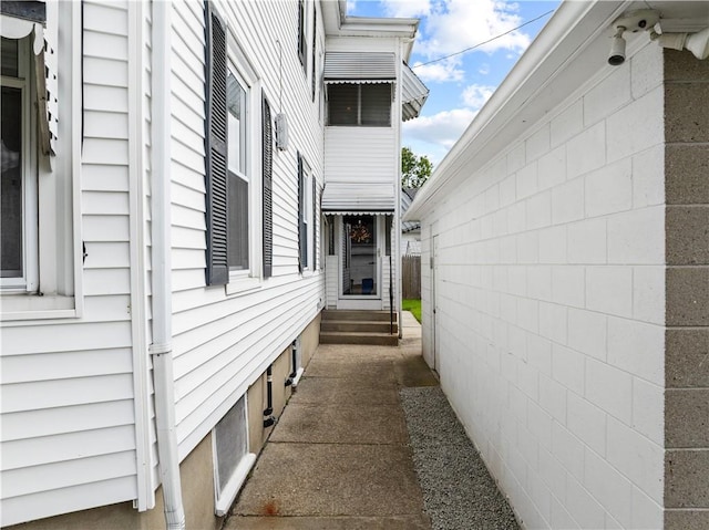 93 Pleasant St, Cranston, RI 02910 - view of side of home with entry steps