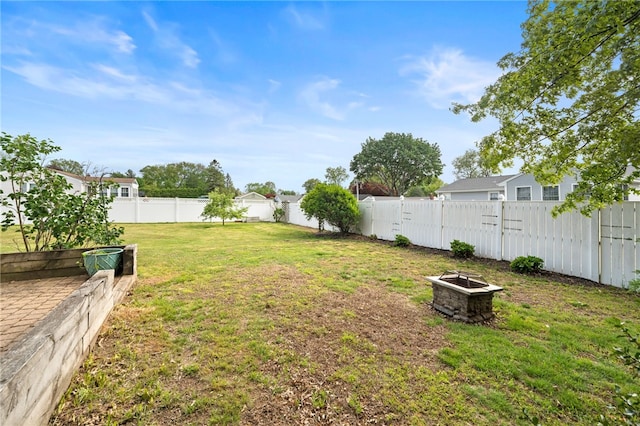 39 Sampson Ave, North Providence, RI 02911 - view of yard with a fire pit