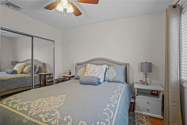 724 Beverage Hill Ave Unit 304, Pawtucket, RI 02861 - bedroom with a closet, ceiling fan, and wood finished floors
