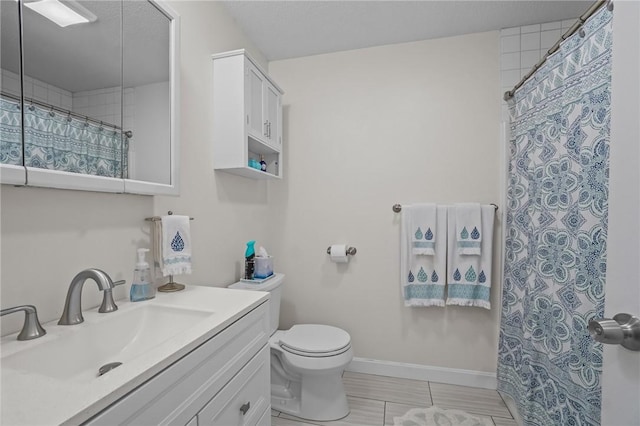 724 Beverage Hill Ave Unit 304, Pawtucket, RI 02861 - bathroom with vanity, toilet, tile patterned flooring, and curtained shower