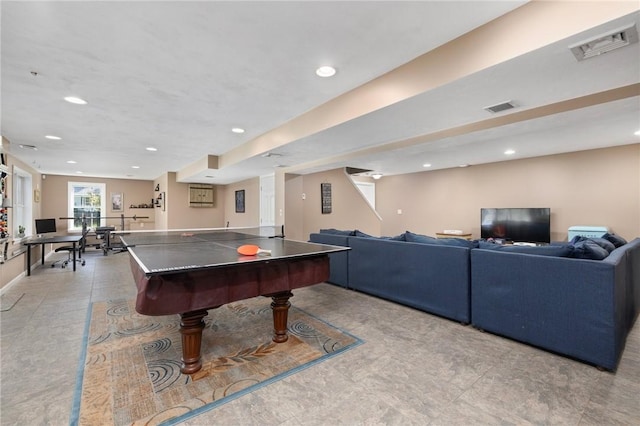 114 Teaberry Dr, Tiverton, RI 02878 - recreation room featuring recessed lighting