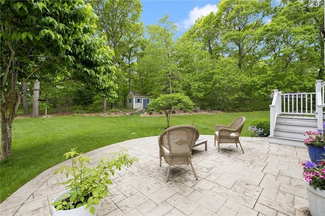 299 S Christopher Ave, Tiverton, RI 02878 - view of patio with an outbuilding