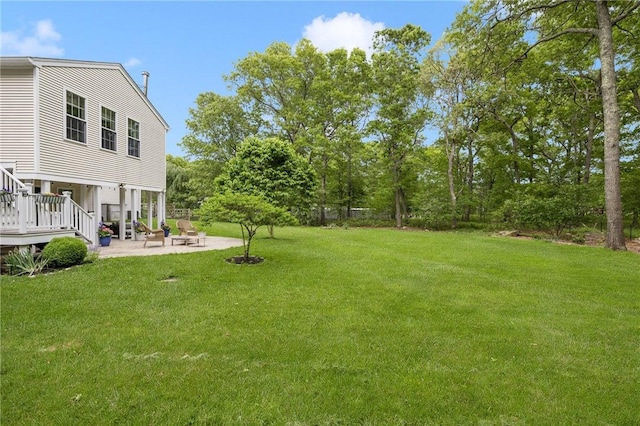 299 S Christopher Ave, Tiverton, RI 02878 - view of grassy yard with a patio