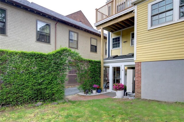 75 Pelham St Unit A, Newport, RI 02840 - entrance to property with a yard and brick siding