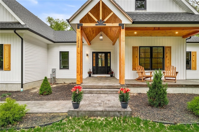 1332 S Rd, South Kingstown, RI 02879 - entrance to property featuring a porch and roof with shingles