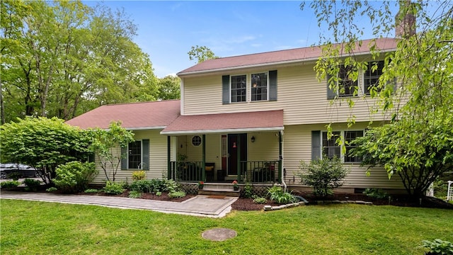 605 Gardner Rd, Exeter, RI 02822 - view of front of house featuring a porch and a front lawn