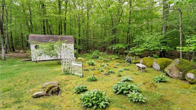 605 Gardner Rd, Exeter, RI 02822 - view of yard featuring a wooded view