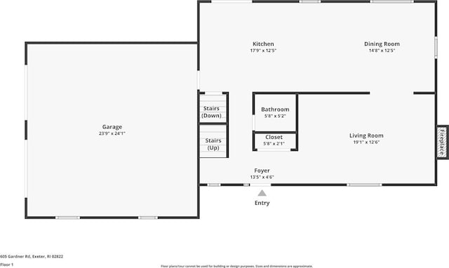 605 Gardner Rd, Exeter, RI 02822 - room layout