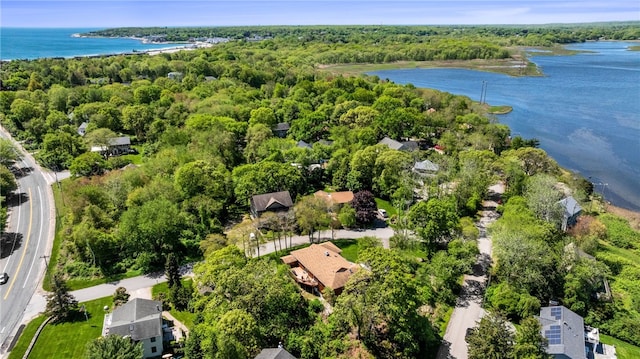 11 Cove Rd, Narragansett, RI 02882 - aerial view of a large body of water and a forest