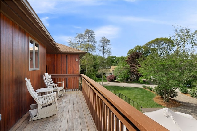 11 Cove Rd, Narragansett, RI 02882 - wooden terrace featuring a yard