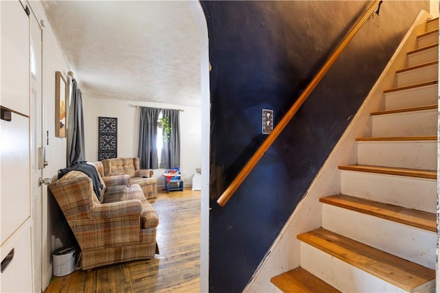 58 Edgemere Rd, Pawtucket, RI 02861 - staircase with hardwood / wood-style floors