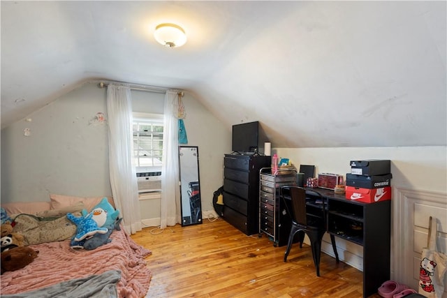 58 Edgemere Rd, Pawtucket, RI 02861 - office area featuring light wood-style floors, lofted ceiling, and cooling unit