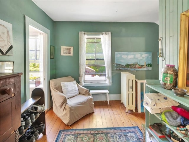 219 Nanaquaket Rd, Tiverton, RI 02878 - living area with radiator and light wood finished floors